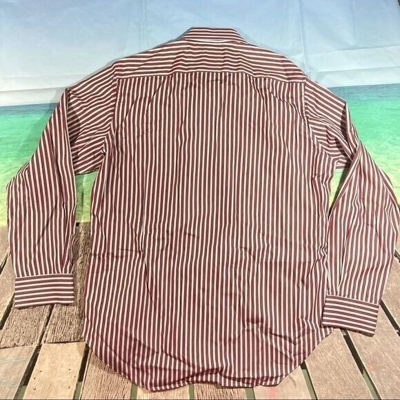 Taylorbyrd Shirt Men's Sz.L Red/Blue/Yellow‎ Striped Button Down Dressy Preppy - Picture 6 of 6